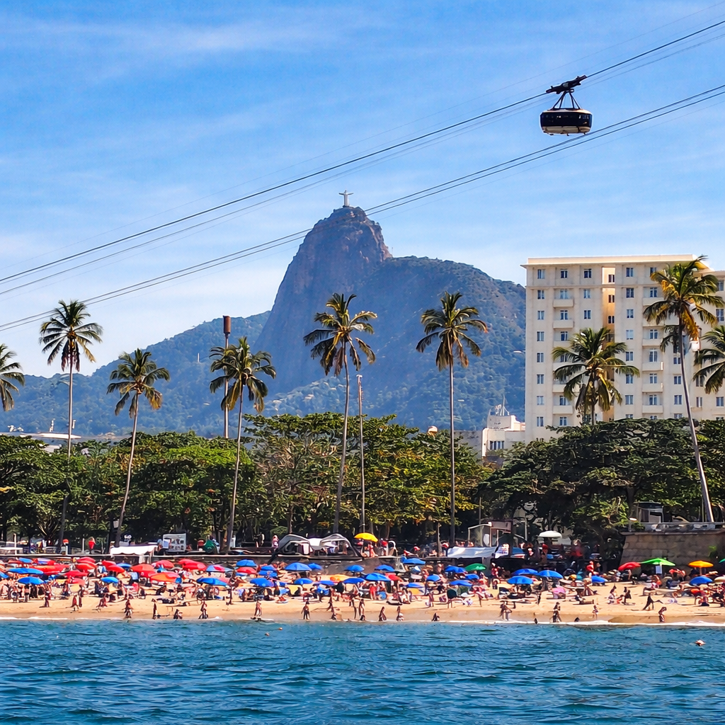 Praia Vermelha e Pão de Açúcar no Rio de Janeiro